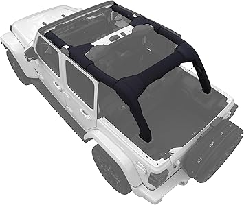 Roll Bar Cover Set Compatible with Jeep Wrangler JL Unlimited 4-Door JLU 2018-2023 (NOT 2024-2025) - Black